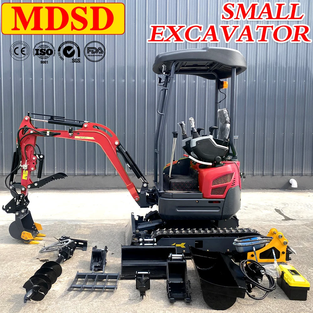 حفارة جديدة بذراع طويلة حفار صغير مع مرفق حفار صغير عالي الجودة لشحن Kubota حفار صغير DDP