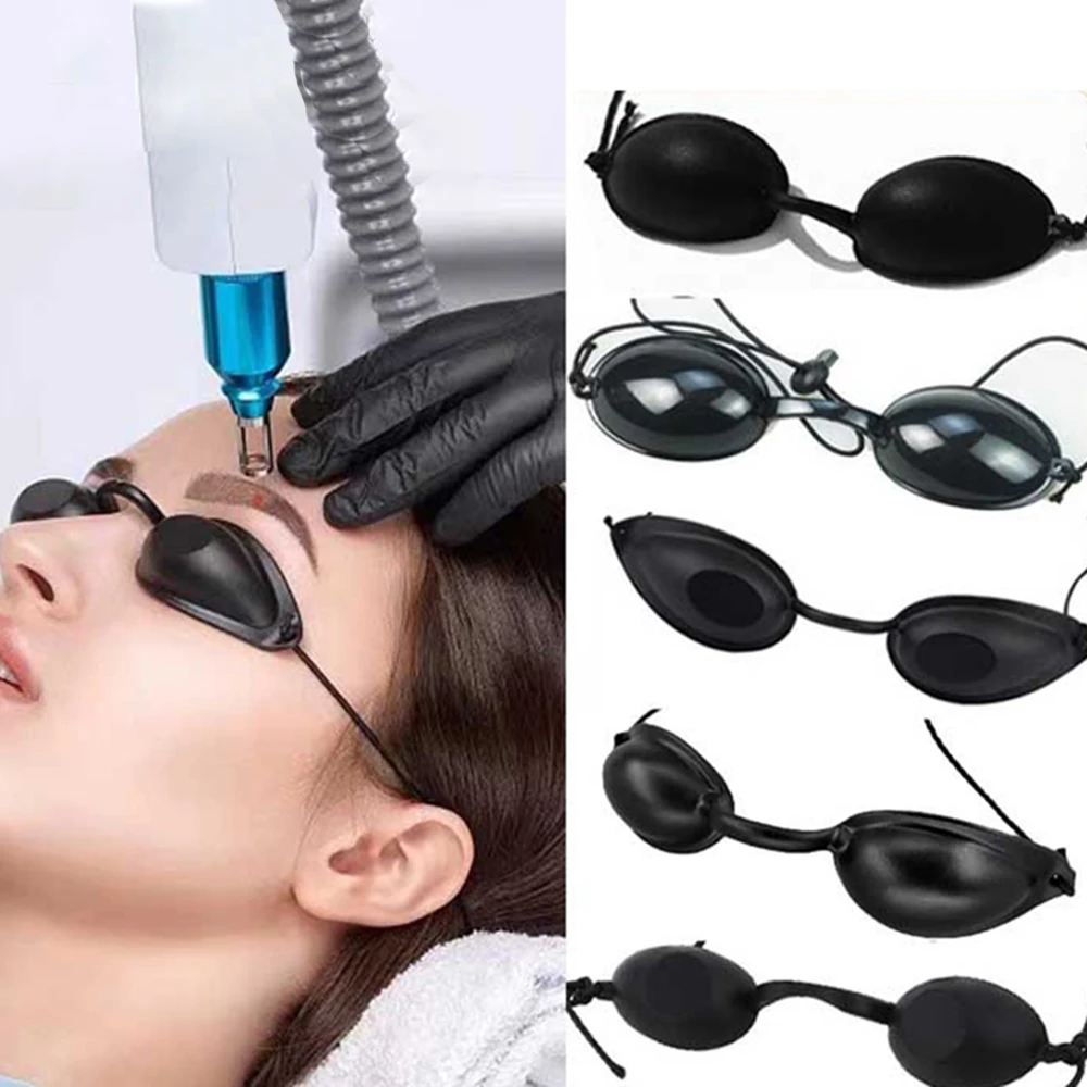 Instrumento de beleza a laser máscara de olho óculos fóton rejuvenescimento máscara de olho banho de sol sombreamento engrossado capa de silicone