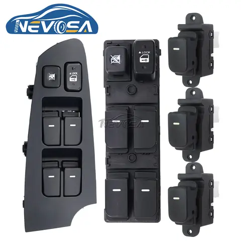 NEVOSA 93570-1X000 93570-1M100WK 93580-1X000 Sinistra Finestra di Potere Interruttore Pulsante Posteriore Per KIA Forte Cerato 2009 2010 2011 2012 2013