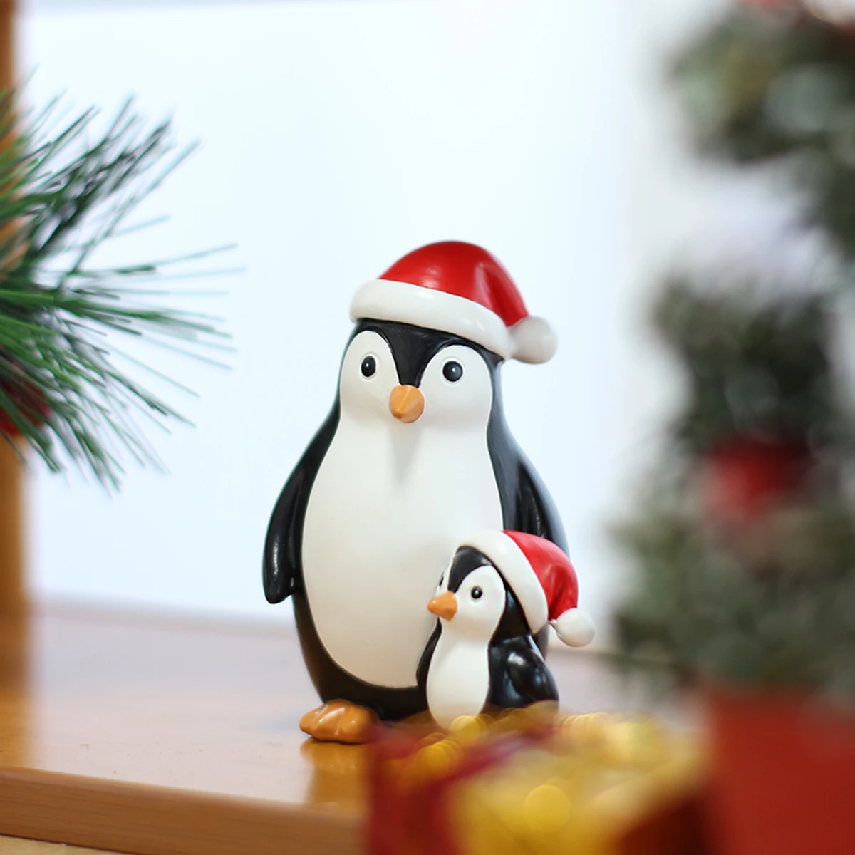 1 piece of Christmas parent-child penguin, creative Christmas/Thanksgiving gift, home decoration/garden bonsai decoration orname