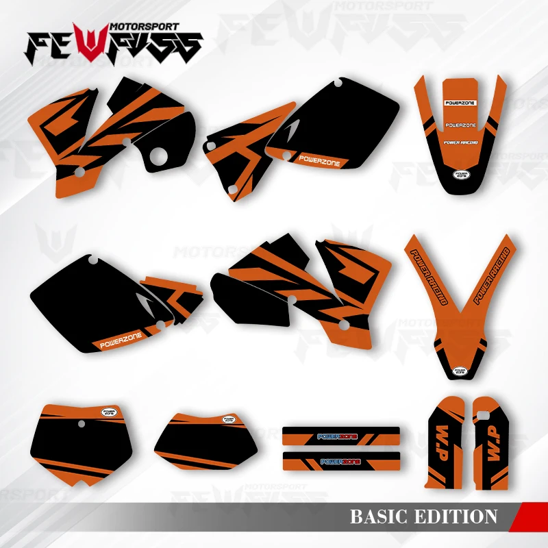 

Fewfuss Graphics Decals Stickers Motorcycle Background Custom For KTM 125 250 300 350 450 2001 2002 SX SXF 01-02 EXC