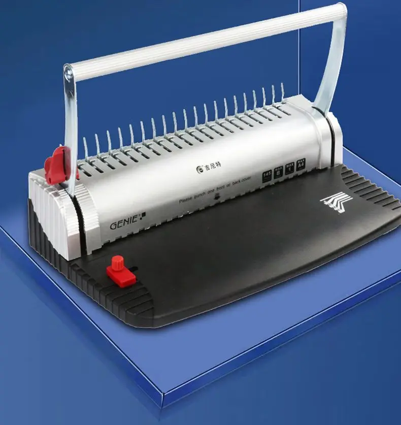 Binders & Stitchers Binding Equipment, Comb Binder, A4 21-Hole Manual Puncher for Office Voucher, Tender Loose-Leaf File Binding
