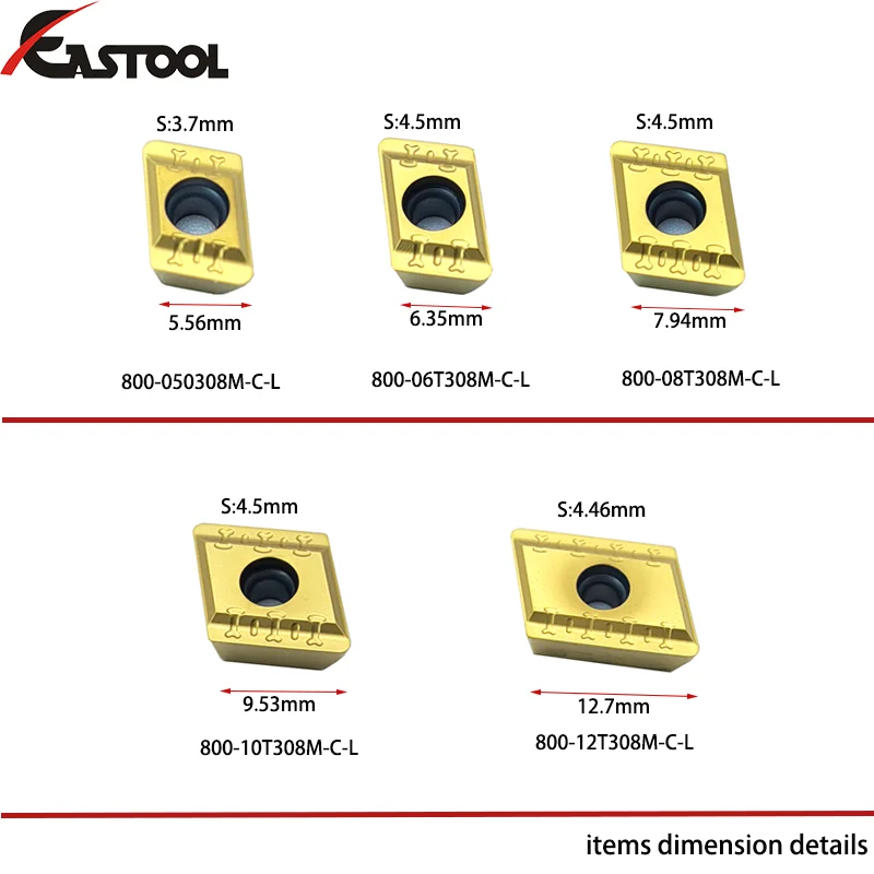 800 Deep Hole Drill intermediate inserts 800-06T308M-C-L 800-08t308M-C-L BTA Deep Hole Drilling Machining tools 800-12T308M-C-L