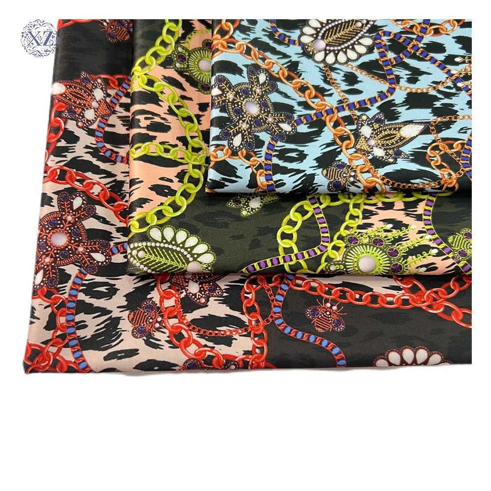 

Various Color Matching 100% Polyester Stretch Fabric Woven Printed Silk Satin Fabric For Dress