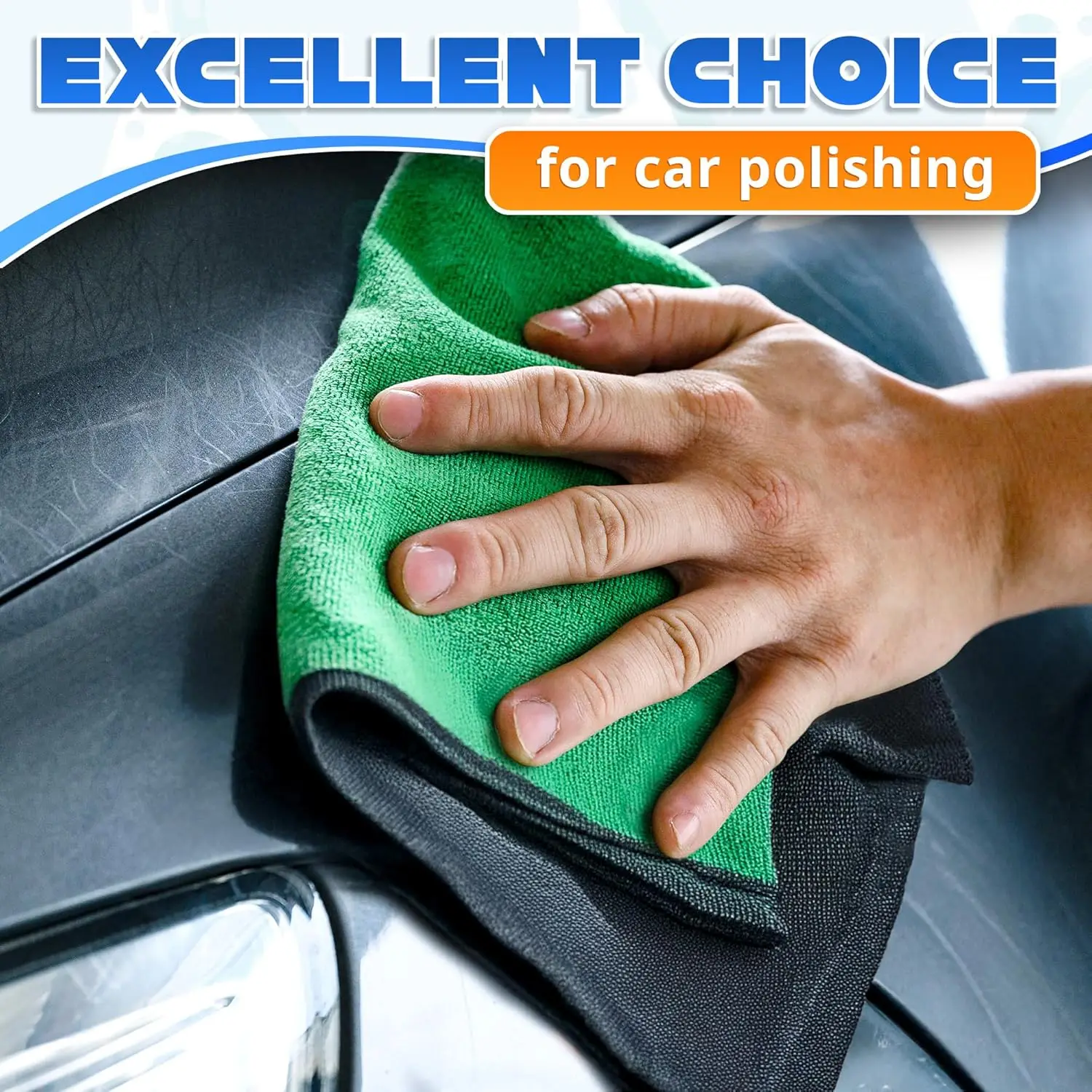 1/5pcs Microfiber Car Cleaning Rags Car Wash Drying Cloth Hemming Microfiber Towel Care Wash Cloth Car Detailing Accessories image 3