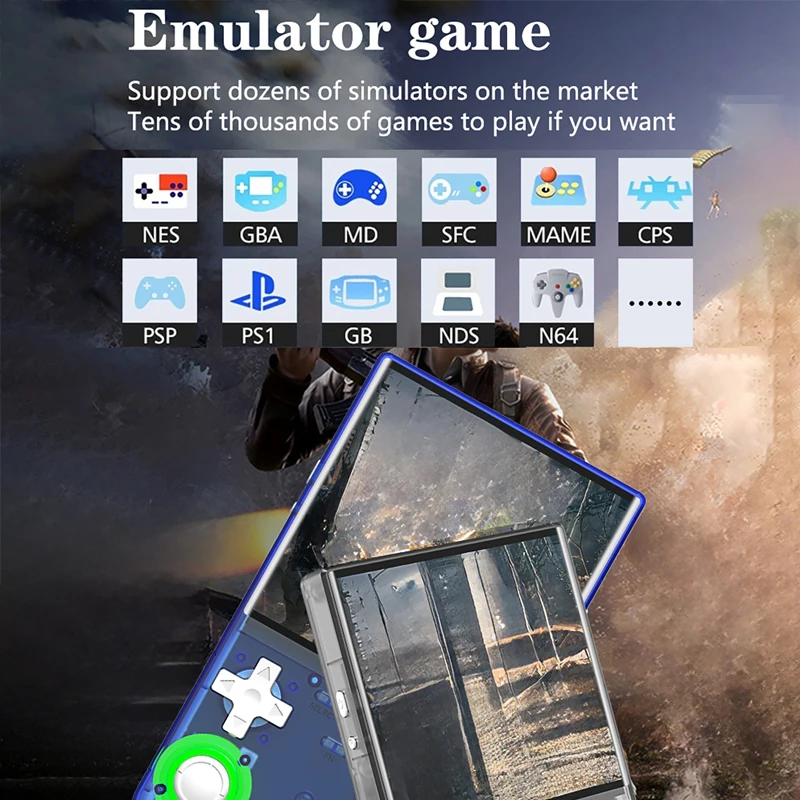 

Портативная игровая консоль R36 Ultra, 4-дюймовый IPS-экран, портативный игровой эмулятор, карманный видеоплеер, 64 ГБ/128 ГБ, 20000+ игр
