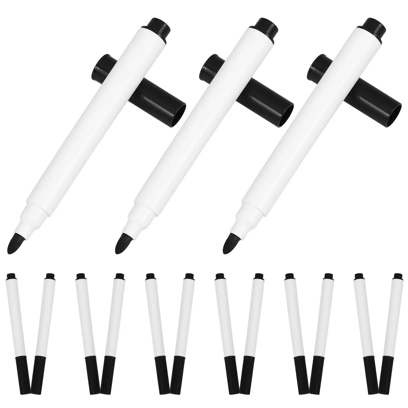 

20 Pcs Whiteboard Markers Dry Erase Fine Tip Mirror Glass Black Child Washable Liquid Paint Pens Drawing Tools