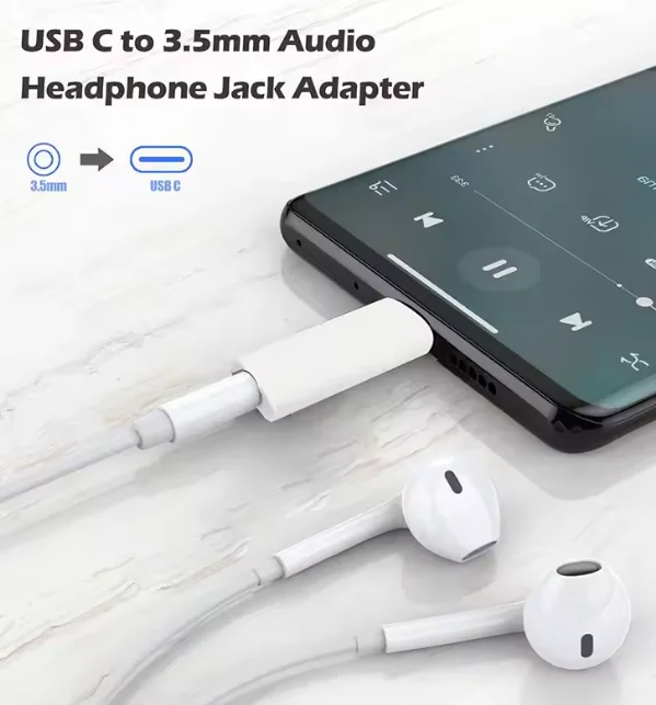 Adattatore audio jack USB tipo C a 3,5 mm Adattatore USB C da 3,5 mm Aux Convertitore per auricolari TypeC per Iphone15 Samsung Xiaomi Huawei