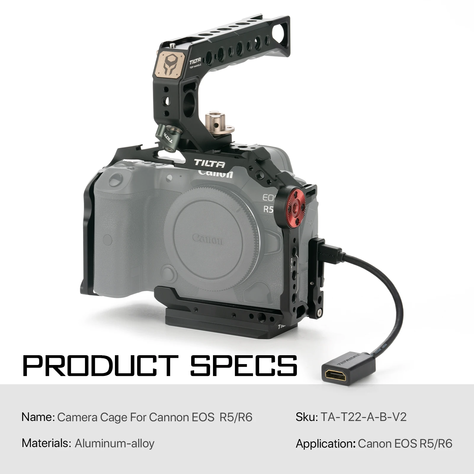 Mới TILTA TA-T22-FCC-V2 Full Khung Máy Ảnh Cho Canon R5/R5C/R6 V2 Với Máy Ảnh DSLR Đen Bộ Phụ Kiện Chụp Ảnh