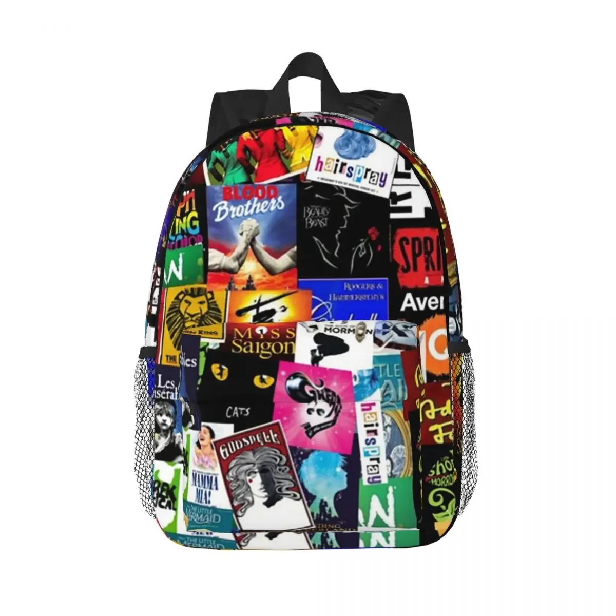

Musicals Collage II Original Backpack Hot Sale Daypack Boys Girls BookBag Shoulder Bags for Men Women Kids School Bag