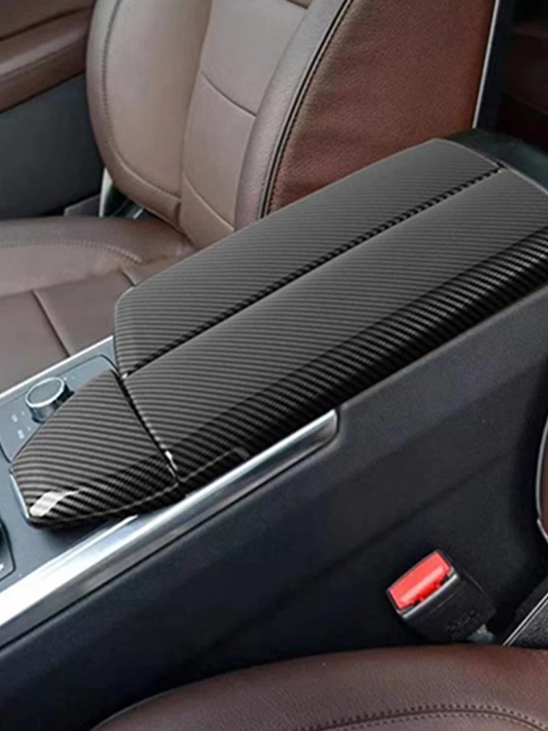 ABS Car Center Armrest Box Panel Cover For Mercedes For Benz GLS GLE Class X166 W166 Armrest Box Cover Sticker