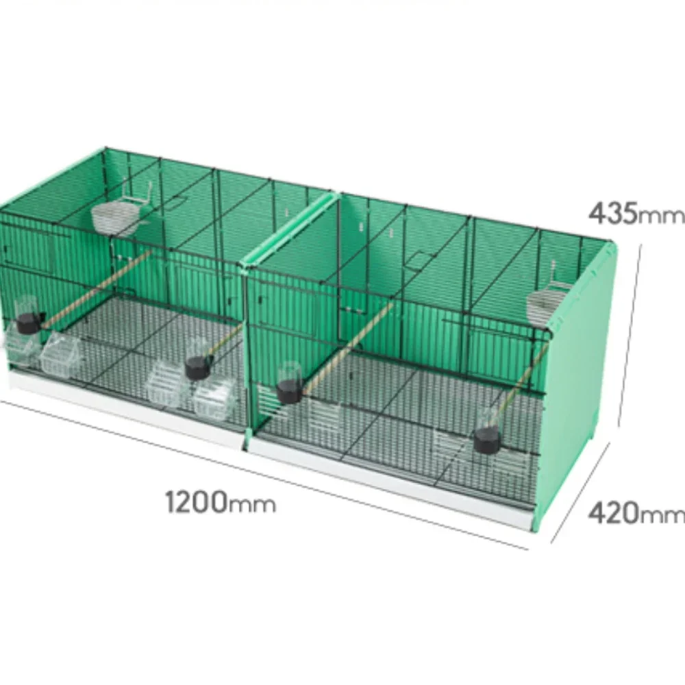 Display Finch Birds Cage Wire Mesh Foldable Birds Landscape Breeding Birds Cage with Backround  Base Bracket 120*42*43cm