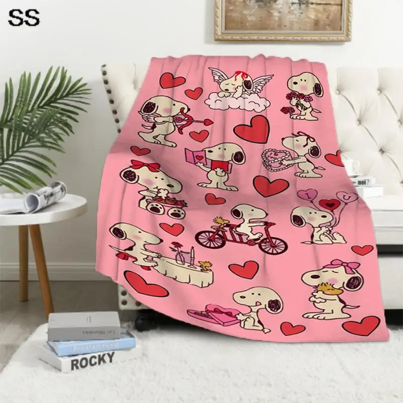 Peanuts S-Snoopy Throw Blankets Decorative Sofa Blanket for Winter Luxury Designer Bedding King Lid Downy Catnap Throwing Plaid