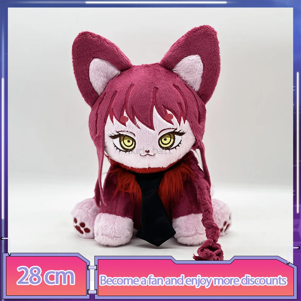 Makima Plush Doll Hazbin Hotel Husk Meow Plush Toys Cute Cartoon Anime Plushie Soft Stuffed Anime Periphery Toys For Kid Gifts