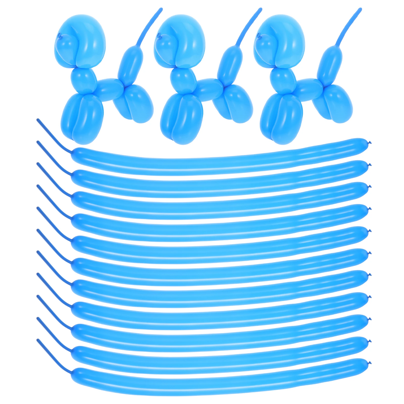 

100pcs Latex Strip Balloons Decorative Twisting Balloons Party Favors Wedding Birthday Festival Bulk Balloon Modelling Supplies
