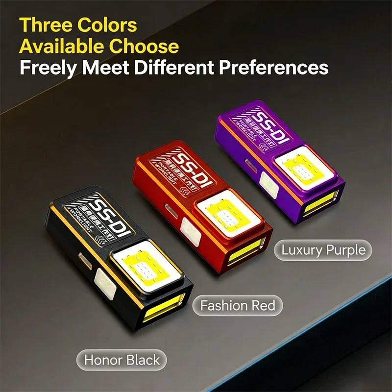 LED COB Flashlight Type C Rechargeable Portable Mini Torch Pocket Lantern Flood Work Light with Clip Magnet For Emergency