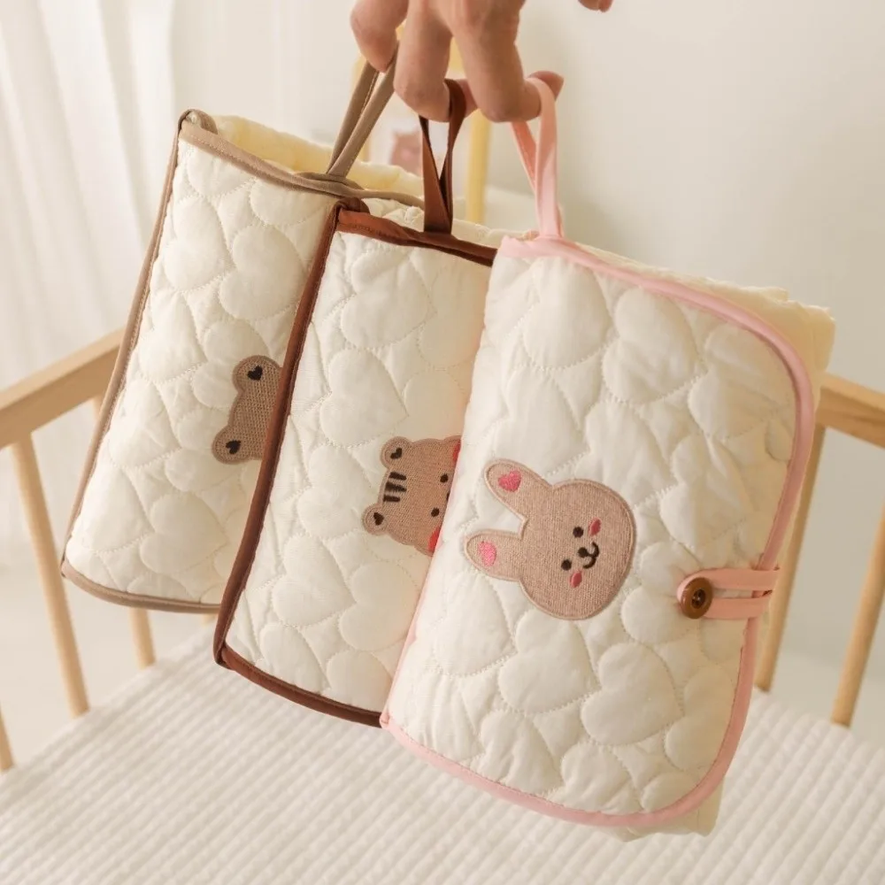 وسادة تغيير حفاضات الدب القطنية متعددة الوظائف وسادة تغيير الحفاضات قابلة للفصل ومقاومة للماء وغطاء تغيير الحفاضات القابل للطي