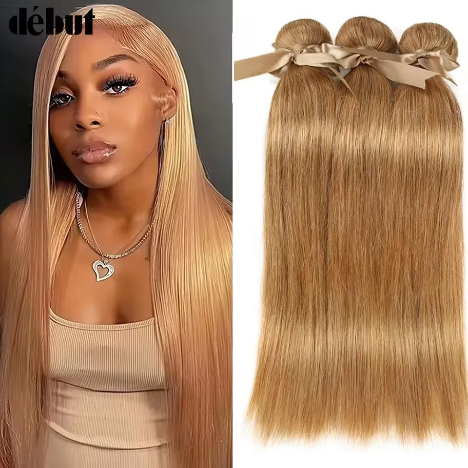 debut-peruvian-honey-blonde-27-color-mink-straight-hair-natural-remy-straight-hair-weave-bundles-3pcs-hair-extension