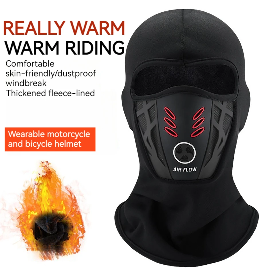 LOOGDEEL Winter Cycling Warmth Balaclava With Eyeglass Hole Outdoor Motorcycle Riding Bike Ski Cap Headwear Windproof Coldproof