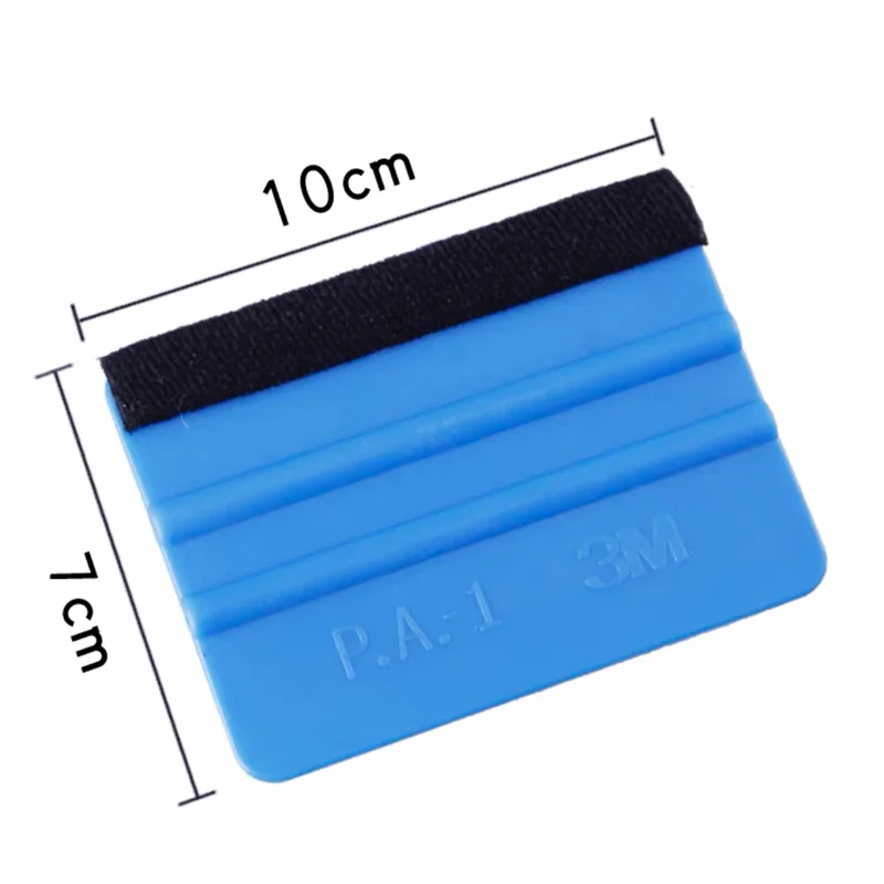 3M Plastic Felt Edge Squeegee Car Vinyl Wrap Application Tool Scraper Decal Blue