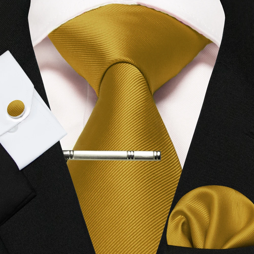 Klassische Seidenkrawatte für Herren in Rot, Blau, Grün, Business-Hochzeitskrawatte für Männer, Set mit Einstecktuch und Manschettenknöpfen, Geschenk für den Bräutigam – Detail 22