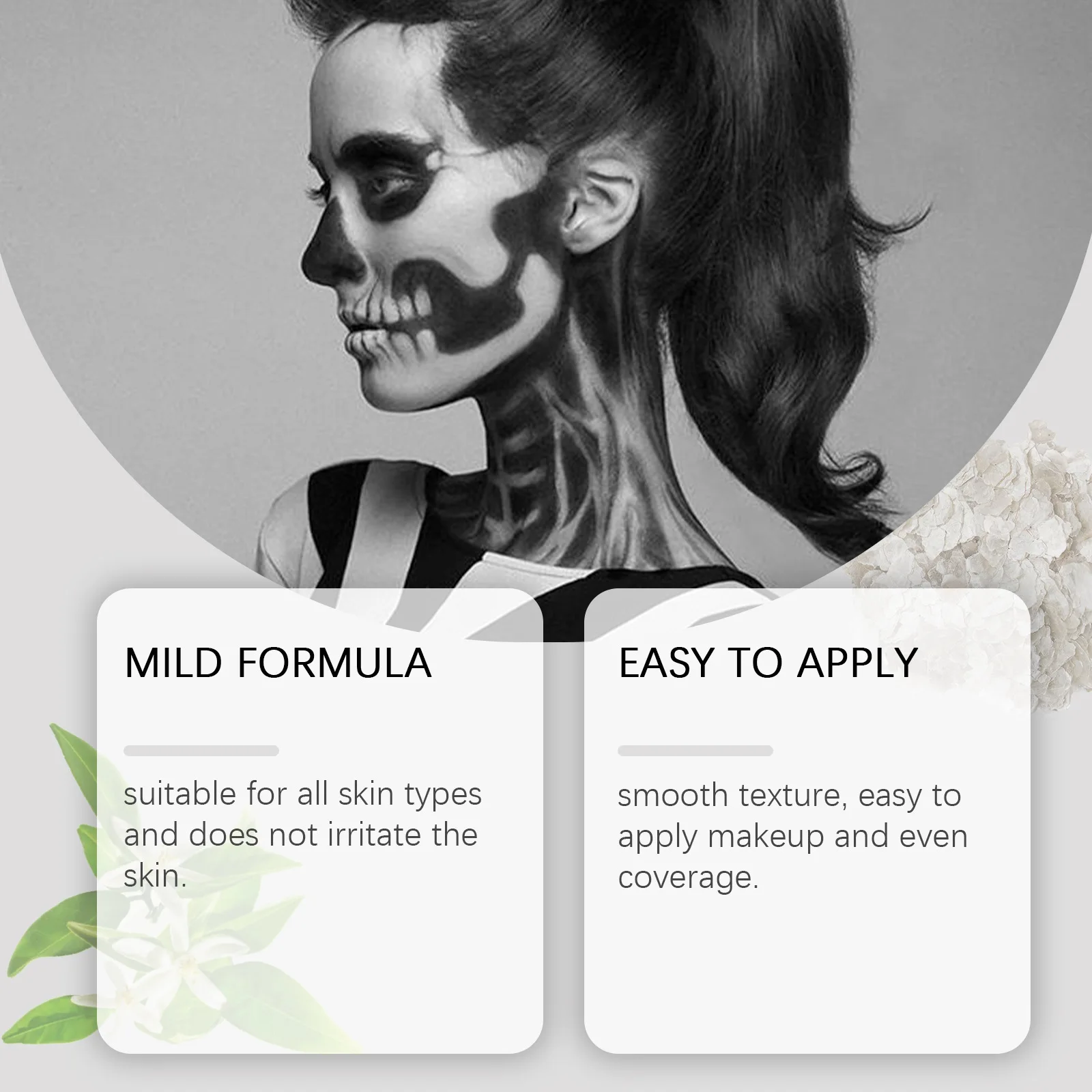 مجموعة مكياج عائلية للهالوين من Eelhope مع فرشاة لمستحضرات التجميل والحفلات التنكرية باللون الأبيض للأطفال والكبار مجموعات مكياج مبهرة للرسم الملون