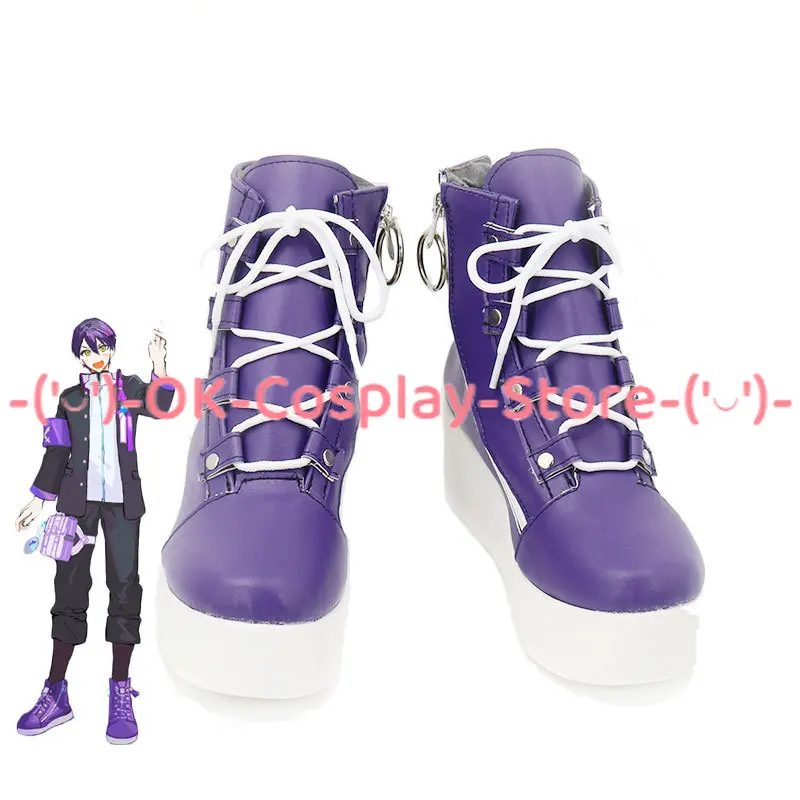 

Kenmochi Toya Cosplay Shoes Vtuber Cosplay Props PU Leather Shoes Halloween Carnival Boots Custom Made