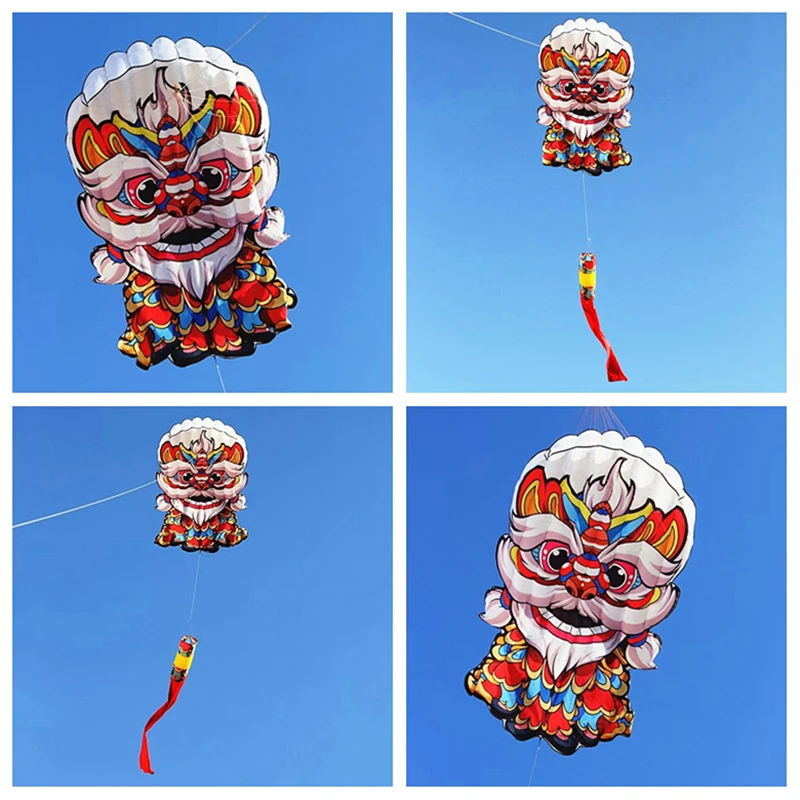 

free shipping lucky lion kite flying soft kite for adults kites line traditional kite inflatable dragon stingray kite Large kite