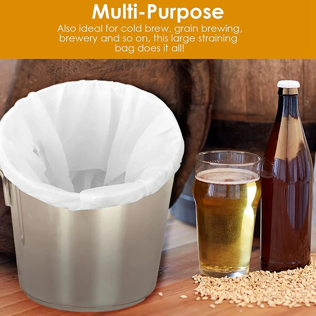 Beer Homebrew Filter Bag for Brewing Malt Wort Mesh Strainer Reusable Food Filter Bags Fine Mesh Strainers for Beer Brewing Bag