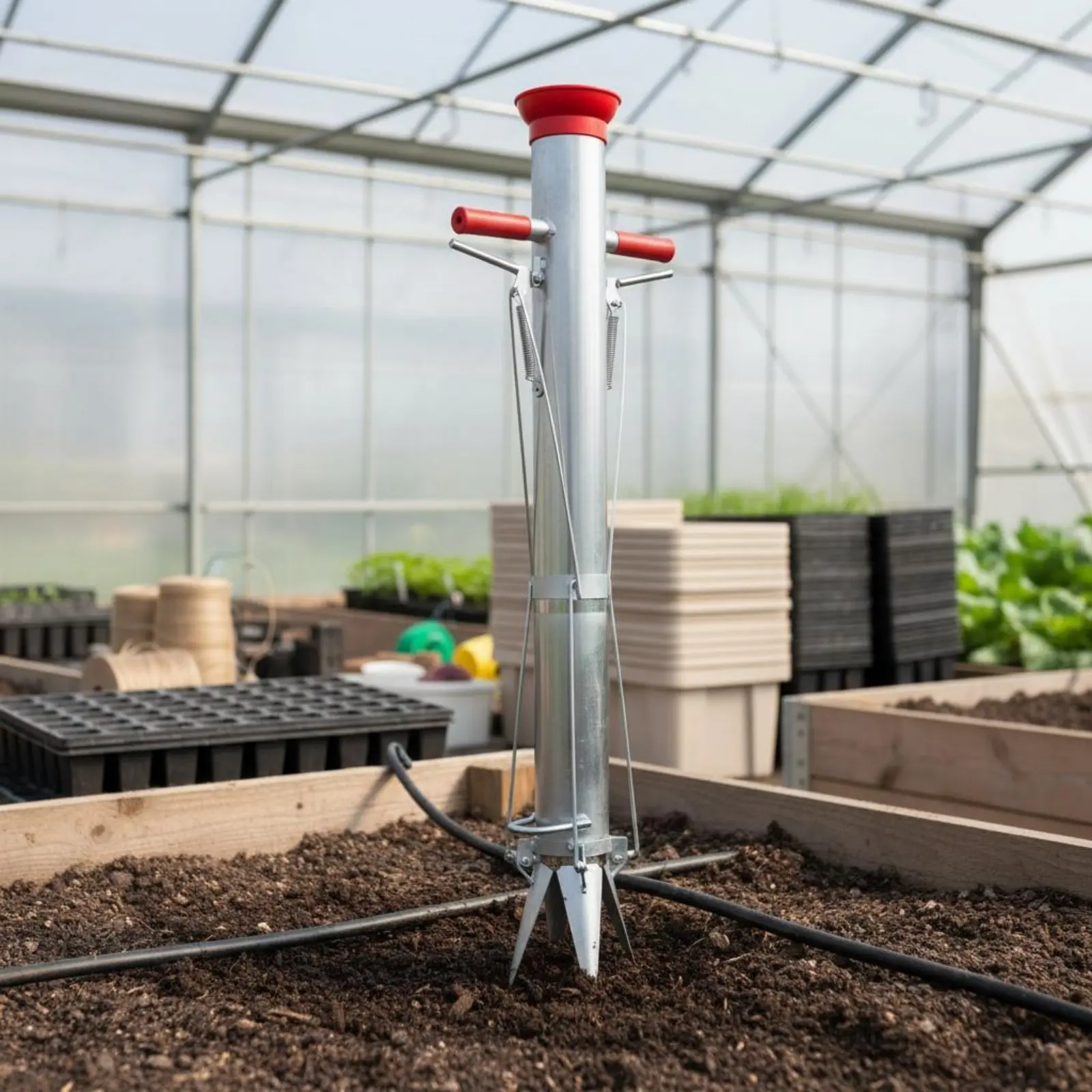 Manual Plant Planter Easy to Use Standing Vegetable Planter Handheld Soil Amendment Applicator Multifunctional for Farm, Orchard