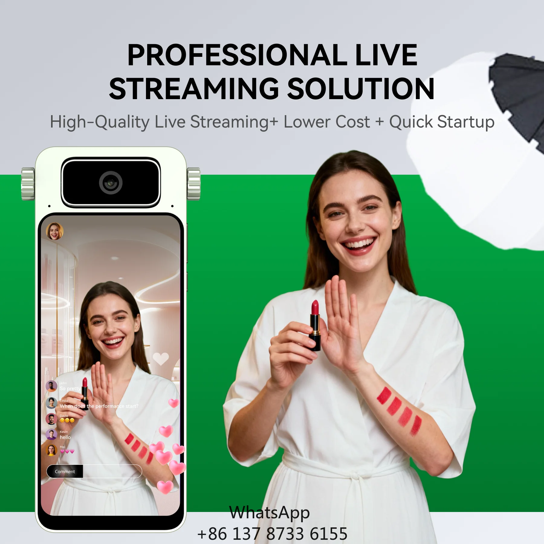 Professional All-in-one Live Machine Broadcast 6.3inch Screen Virtual Studio Built-in Play Store And Teleprompter