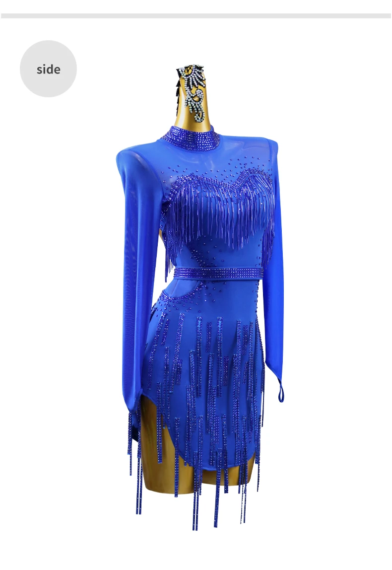 2026 Lateinamerikanische Tanzkleidung Mädchen Elegantes Partykleid Damen Abendkleid Kabarettanz-Set Damen Wettbewerbs- und Amerikanisches Übungskostüm – Detail 8
