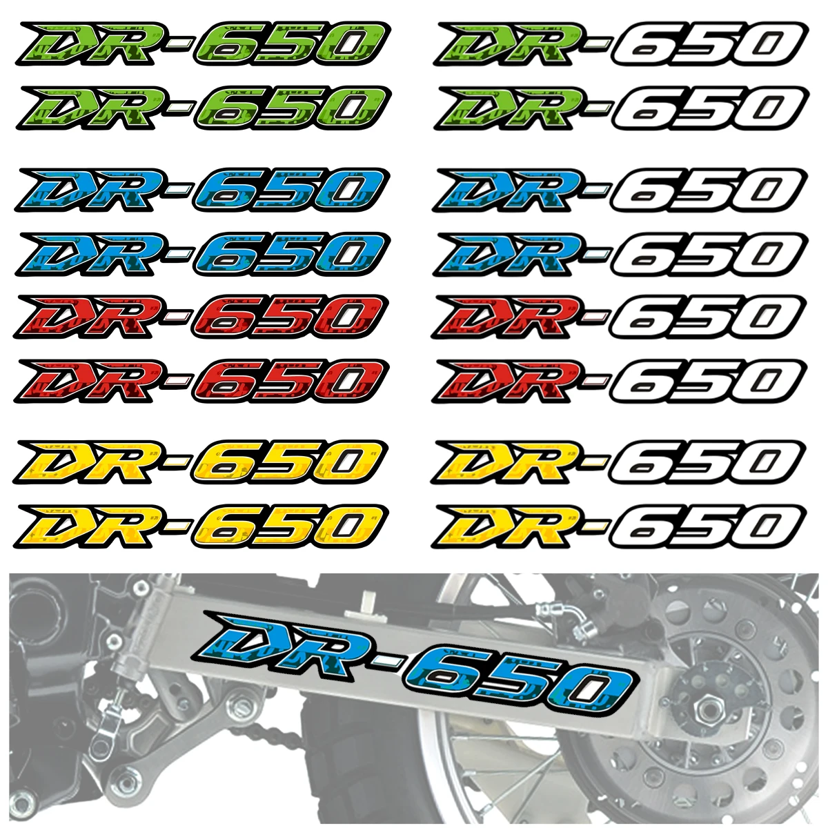 

Swingarm Stickers Reflective Decals Stripes for dr650 dr 650 650s 650se 650ser