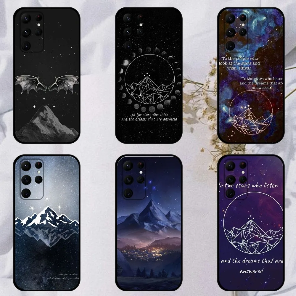 A C-Court of Mist-and Fury  Phone Case For Samsung S23,23,22,30,21,10,9,Note20 Ultra,Lite,Ultra,5G,Plus,FE,Black Soft Case