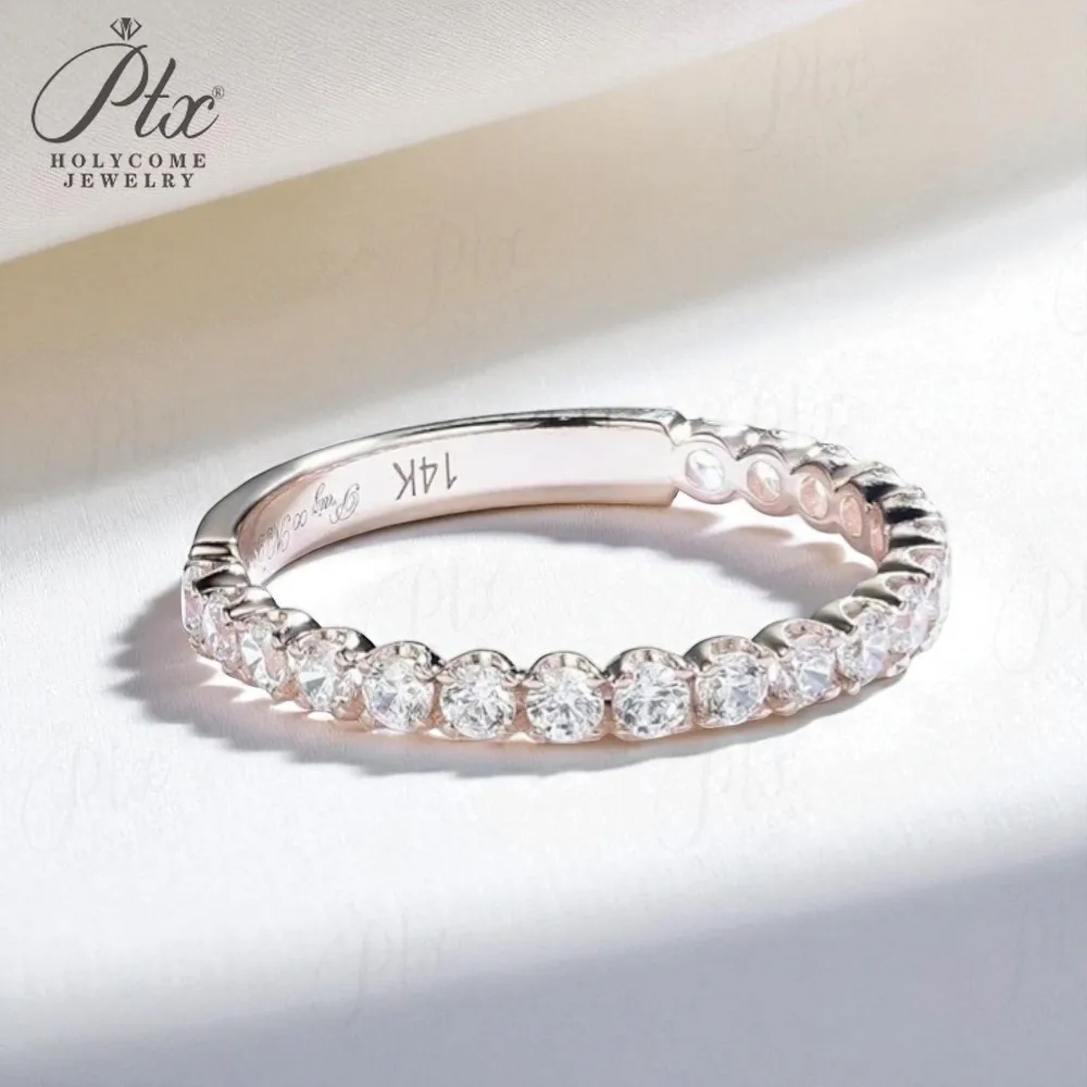 

PTX 0.45CT Lab Grown Diamonds Rings for Women Solid 18K 14K Gold Gold Wedding Band for Anniversary Classic Gifts