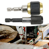 2pcs/set 6.3mm Hex Shank 60mm Keyless Drill Chuck Driver Anti-slip Design Quick Change Convertor Adapter Power Tool Parts