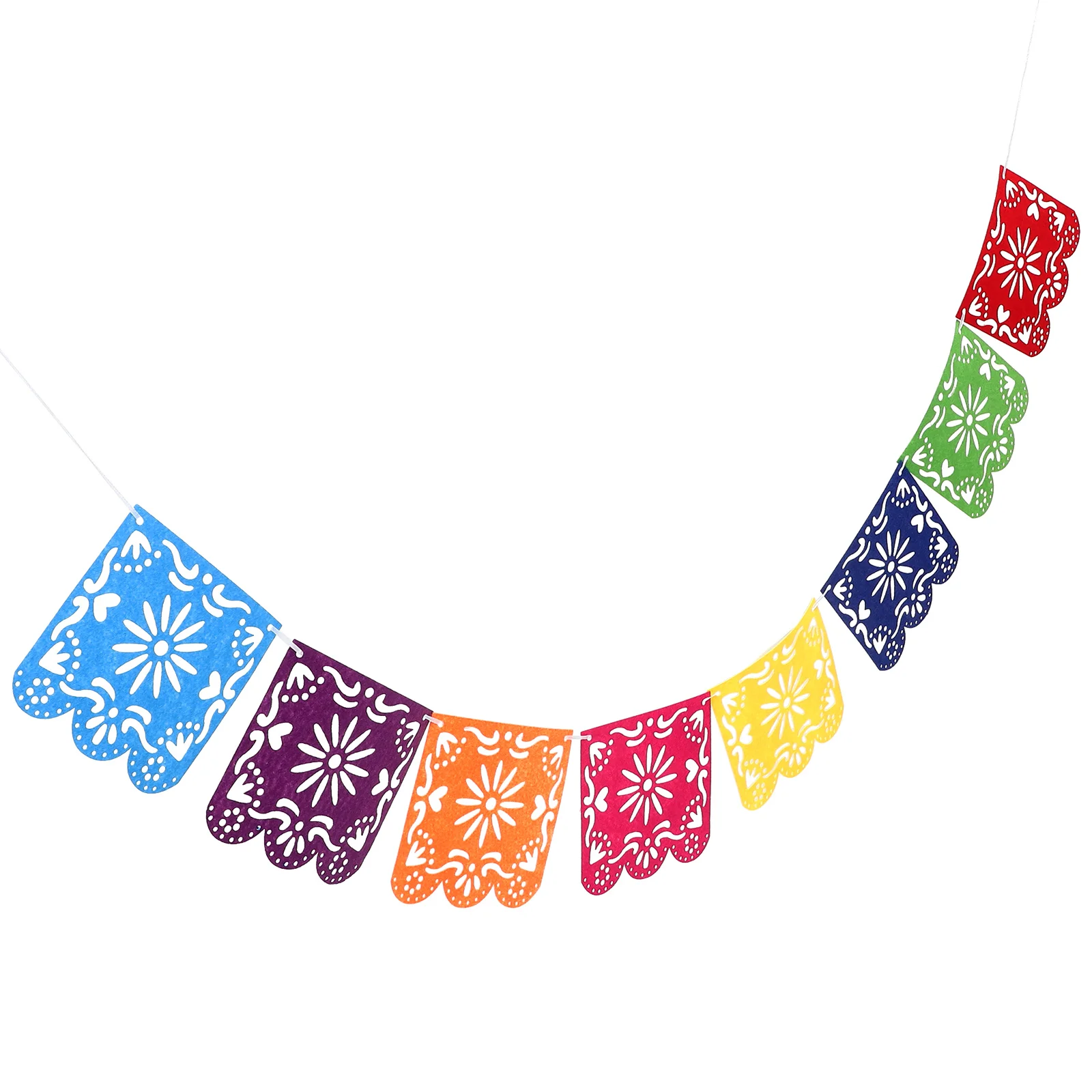 Party Decor Banner Paper-cut Color Hollow Out Triangle Hollowed-out Festival Garland