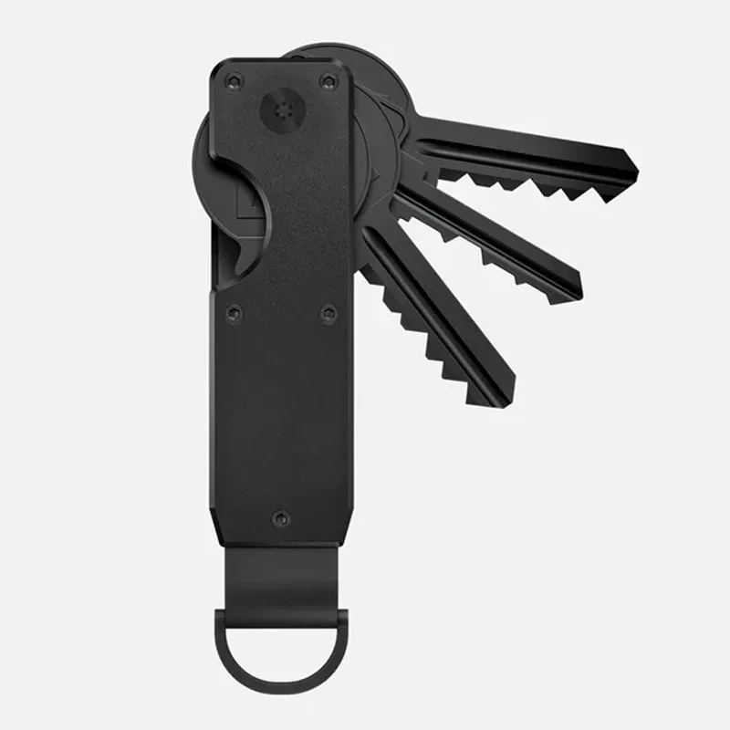 Kompakter Schlüsselorganizer aus Metall, Minimalistischer Schlüsselhalter für Schlüsselbund, Hält 1-5 Schlüssel Sicher