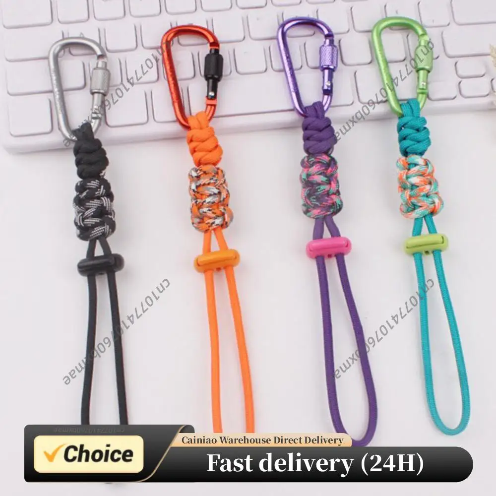 2 Stück handgewebte Wasserflaschen-Lanyards mit Karabinerhaken, Paracord-Lanyard, Outdoor-Ausrüstung für Männer und Frauen, Camping- und Wanderausflüge
