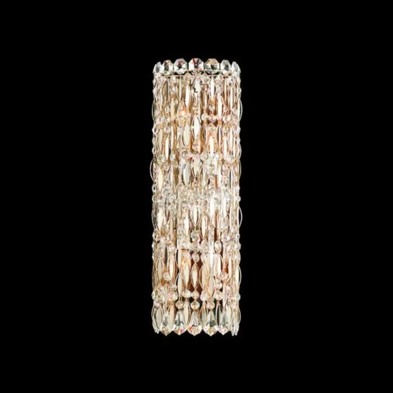 Light luxury crystal Italian bedside wall lamp, high-end simple villa homestay corridor aisle dresser mirror front wall lamp