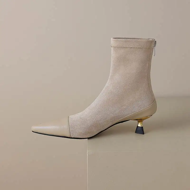 Krazing Pot Cowhide Leather Stiletto Heel Ankle Boots Brown 39 3