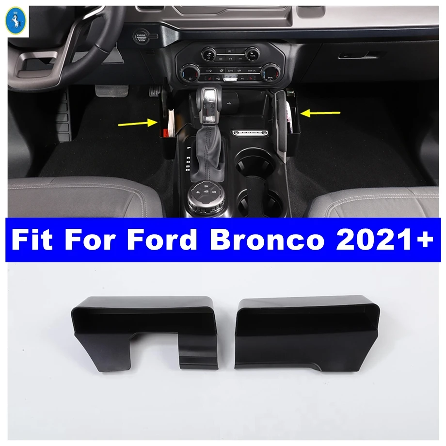 

Car Center Control Gear Panel Gap Organizer Phone Coins Keys Cards Container Storage Box Accessories For Ford Bronco 2021 - 2024