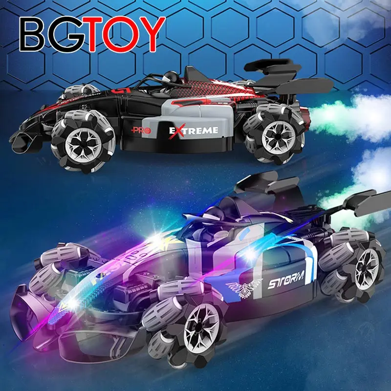 BGTOY F1 RC Drift Car With Music Led Lights 2.4G Glove Gesture Radio Remote Control Stunt Cars 4WD Electric Children Toys Gifts