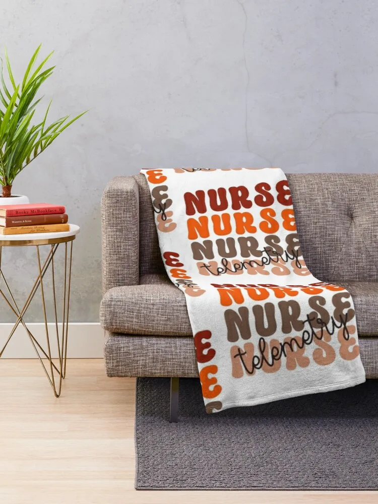 Telemetry Nurse (Fall) Throw Blanket warm for winter Custom valentine gift ideas Soft Blankets