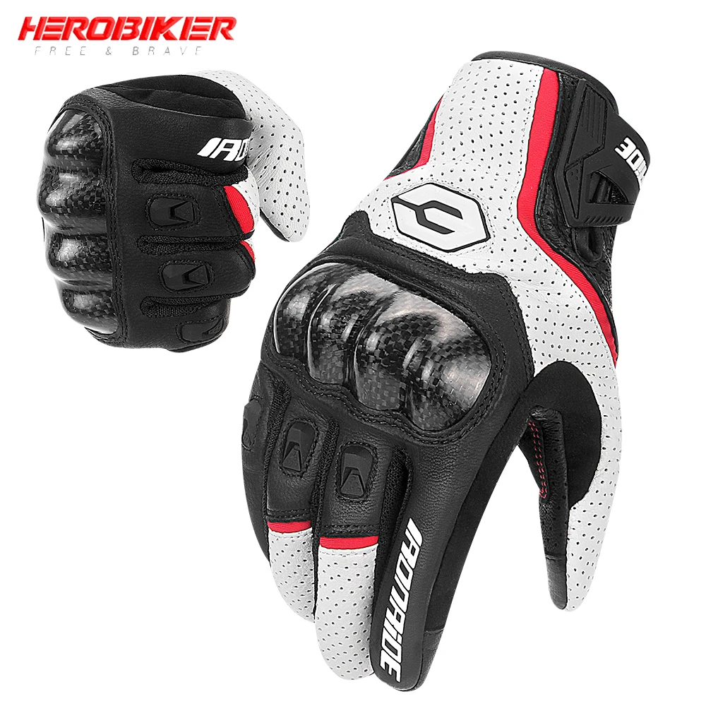 

Motorcycle Gloves Men's Leather Gloves Summer Riding Motorbike Gloves Motocross Bike Touch Screen Breathable Riding Protection