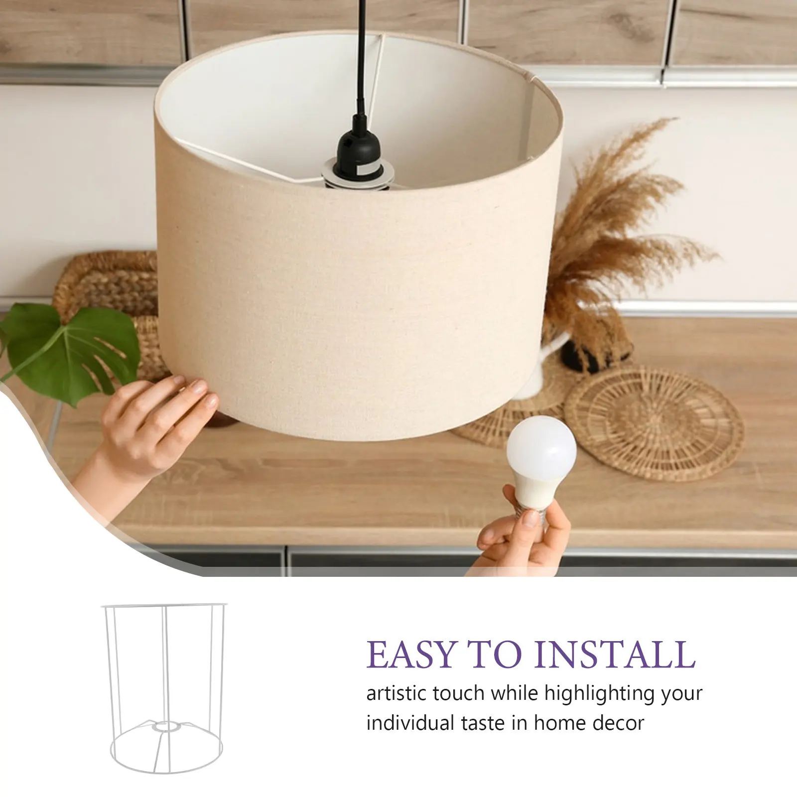 Ceiling Light Cover Lampshade Replacement Halloween Christmas Diy Lampshade Frame Cage Lamp Shade Frame Decorative Frame Iron
