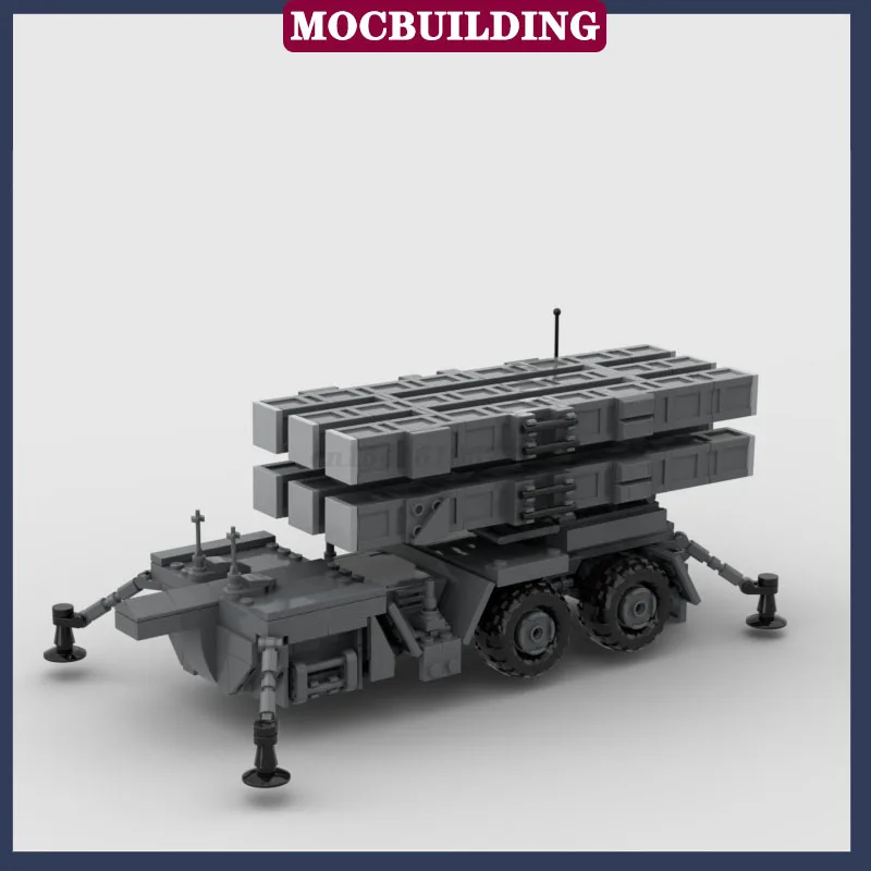 MOC Military MIM-104 Vehicle Transport Model Building Block Rocket Launcher System Assembly Boy Collection Toy Gifts