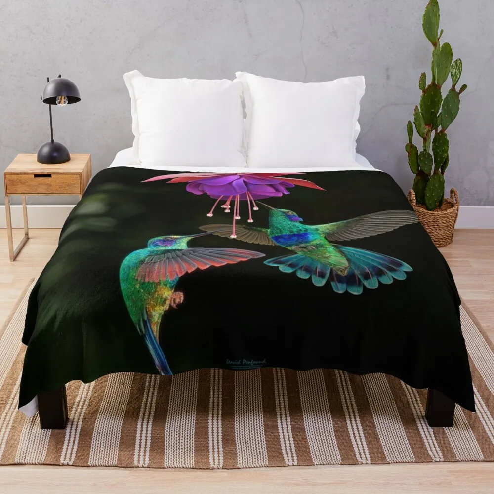 

Hummingbird pair Throw Blanket Sofas Shaggy cosplay anime Blankets