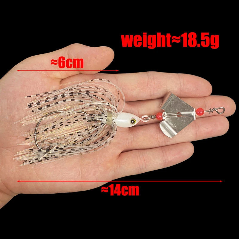 Heart-Shaped Spinnerbait Fishing Lure Wire Bait Metal Spinner Buzzbait Swimbait Hook Jig Kit Skirt Peche For Bass Pike Winter