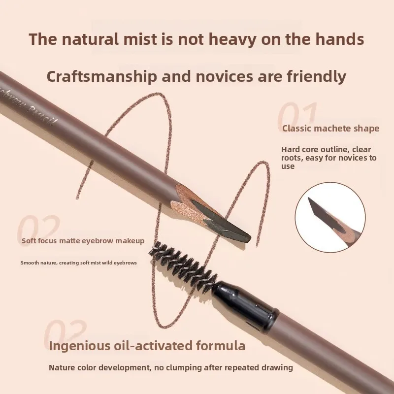 Judydoll Microblading Eyebrow Pencil - wodoodporny, odporny na rozmazywanie, aksamitny matowy wykończenie dla naturalnych, piórkowych brwi, długotrwały